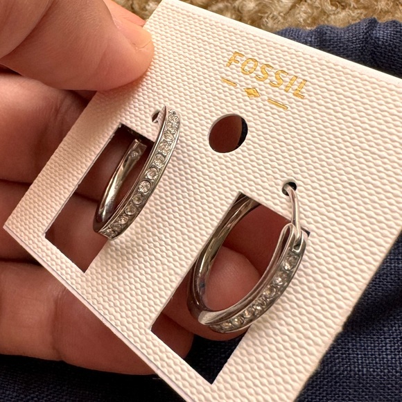 Fossil Stainless Steel Hoop Earrings - Picture 1 of 9